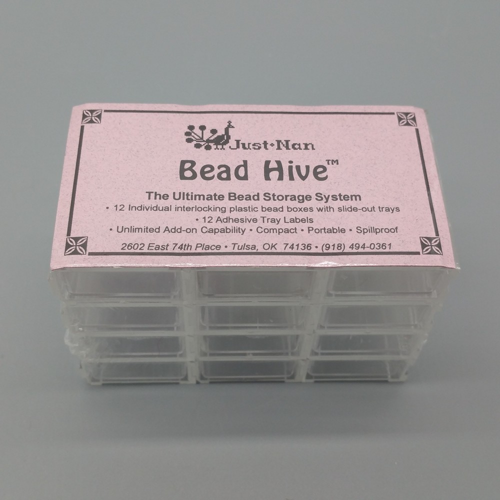 Just Nan Bead Hive Bead Storage Interlocking Plastic Boxes With Slide Out Trays