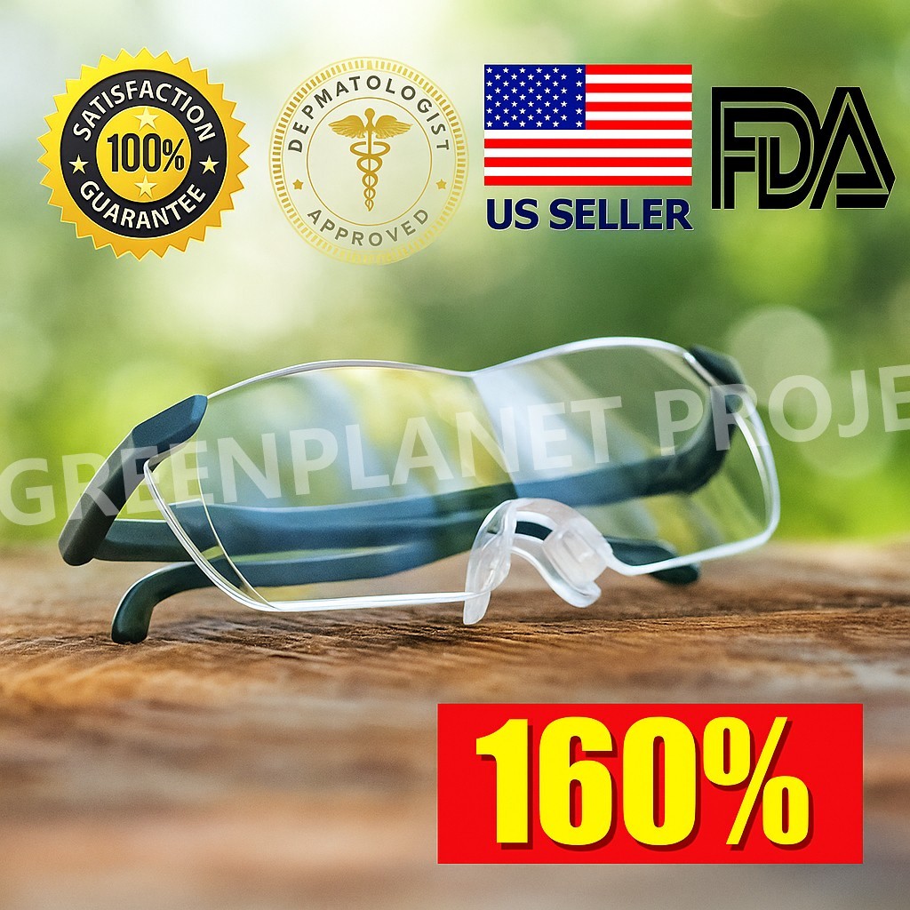 Big Vision Eye Glasses 1.6X Magnifying Eyewear Make Everything Bigger Clearer