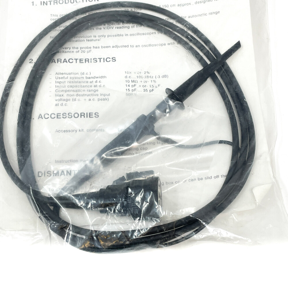 Philips PM8926/59 10:1 Passive Attenuator Probe for Oscilloscopes