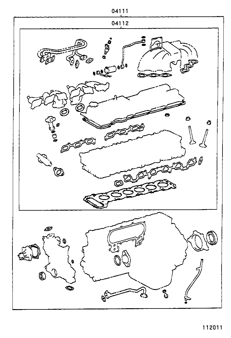 Toyota Land Cruiser LX450 FJZ80 1FZ OEM Full Gasket Kit 04111-66036 04112-66036