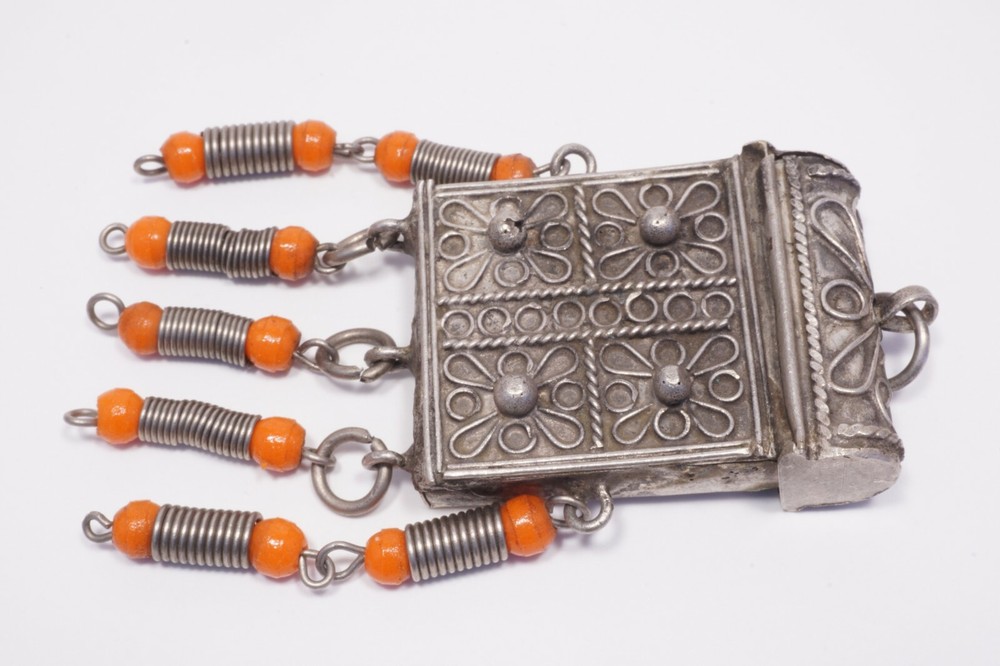 Silver Prayer Box Pendant, Afghanistan