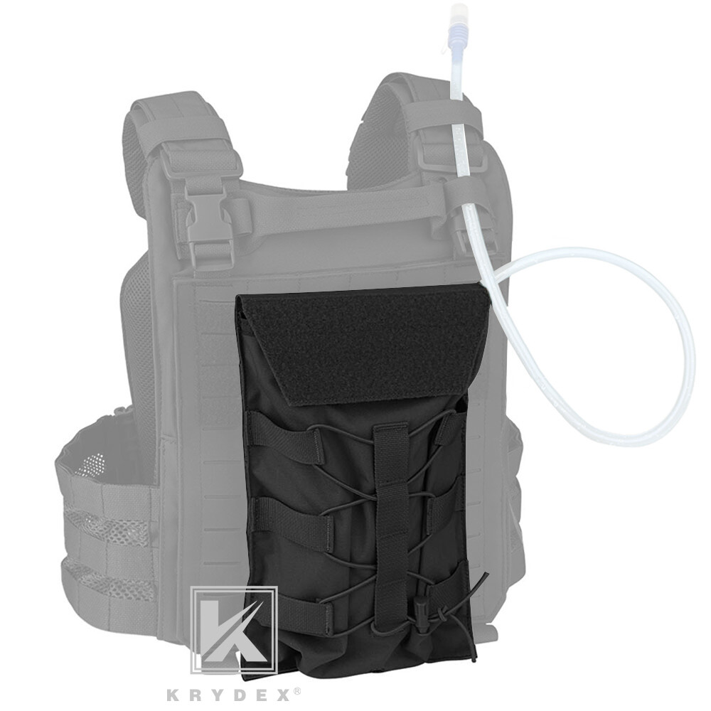 KRYDEX Tactical Hydration Carrier Pack MOLLE Pack Modular 1.5L Water Bladder BK