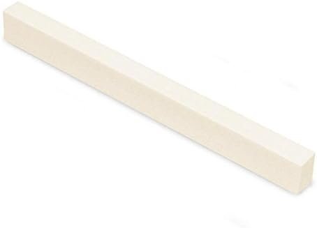 StewMac Bleached White Bone Saddle Blank, Oversized For Compensated Saddles