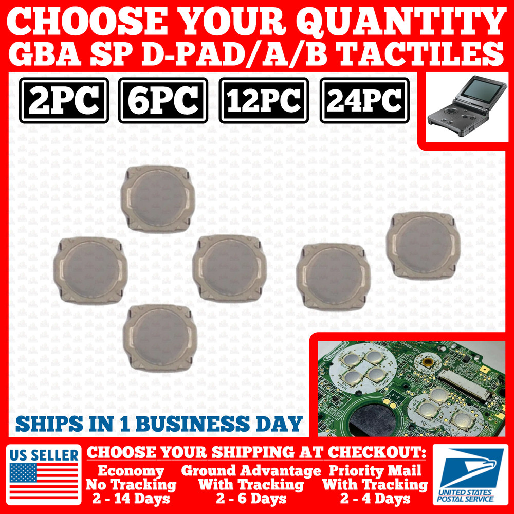 NEW GBA SP DPad A B Button Switch Tactile Replacement D-Pad Gameboy Advance SP
