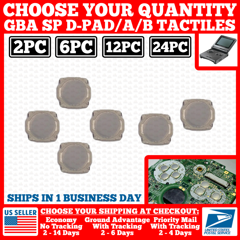 NEW GBA SP DPad A B Button Switch Tactile Replacement D-Pad Gameboy Advance SP