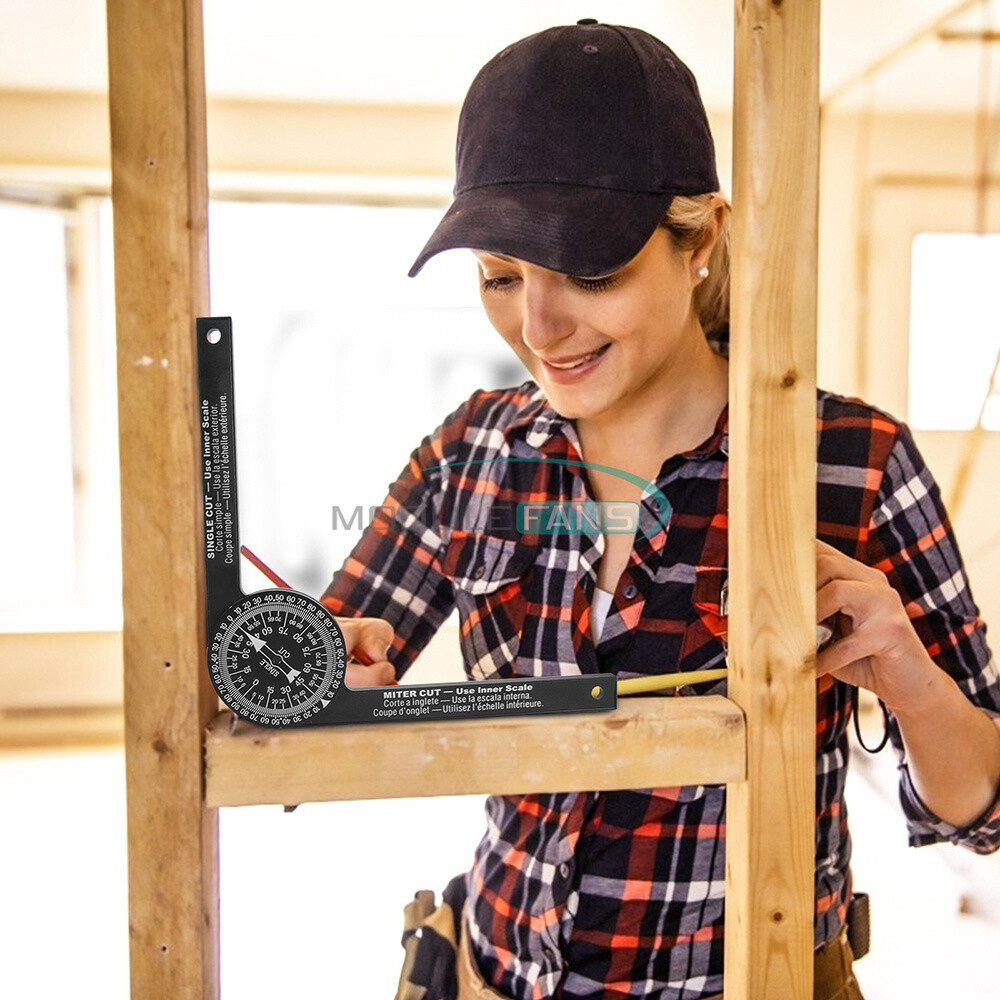 Miter Saw Protractor Angle Finder Level Meter Gauge Goniometer