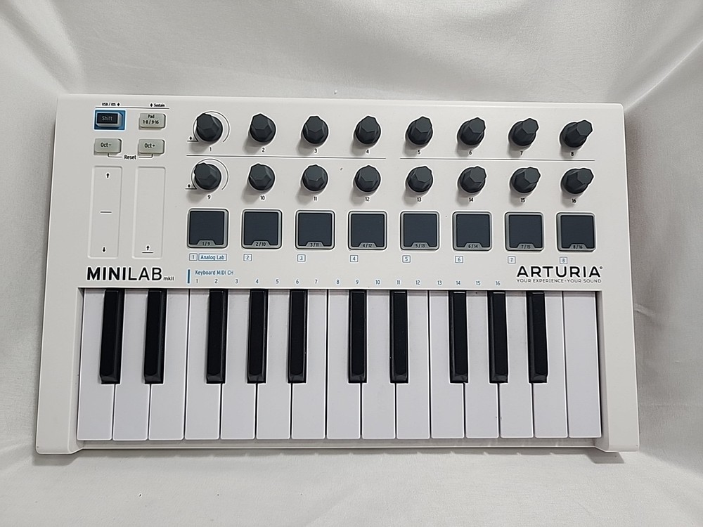 Arturia MiniLab MKII Universal MIDI Controller 25 Key White