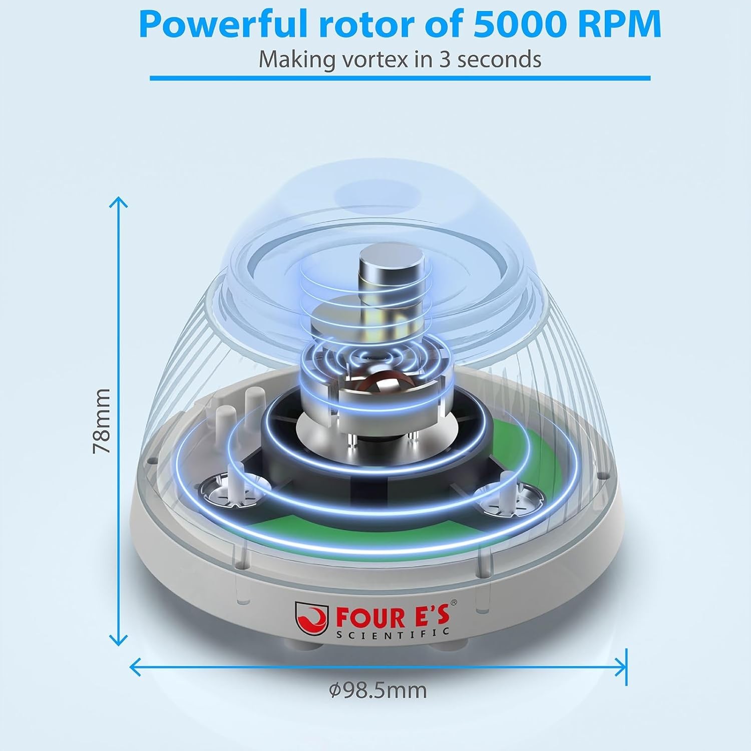 5000RPM Mini Vortex Shaker Lab Mixer for Paints Nail Polish w/ Cap Mixing Balls