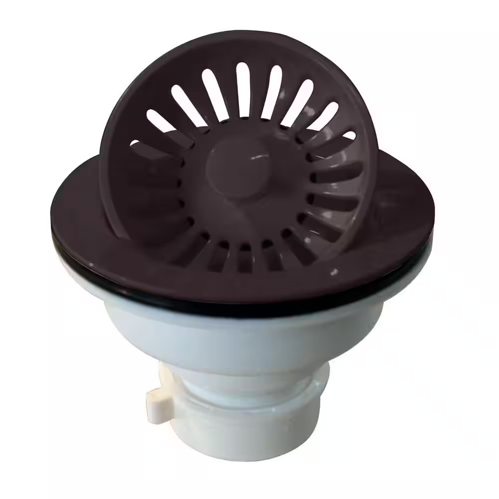 High Density Kitchen Sink Strainer with Push/Pull Strainer Basket in Oil Rubbed