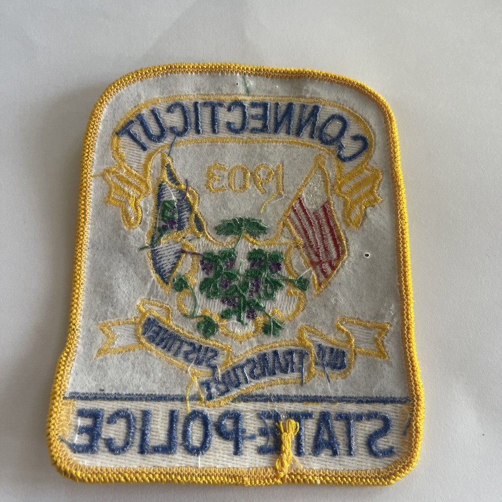 Connecticut State Police Patch Blue And Gold