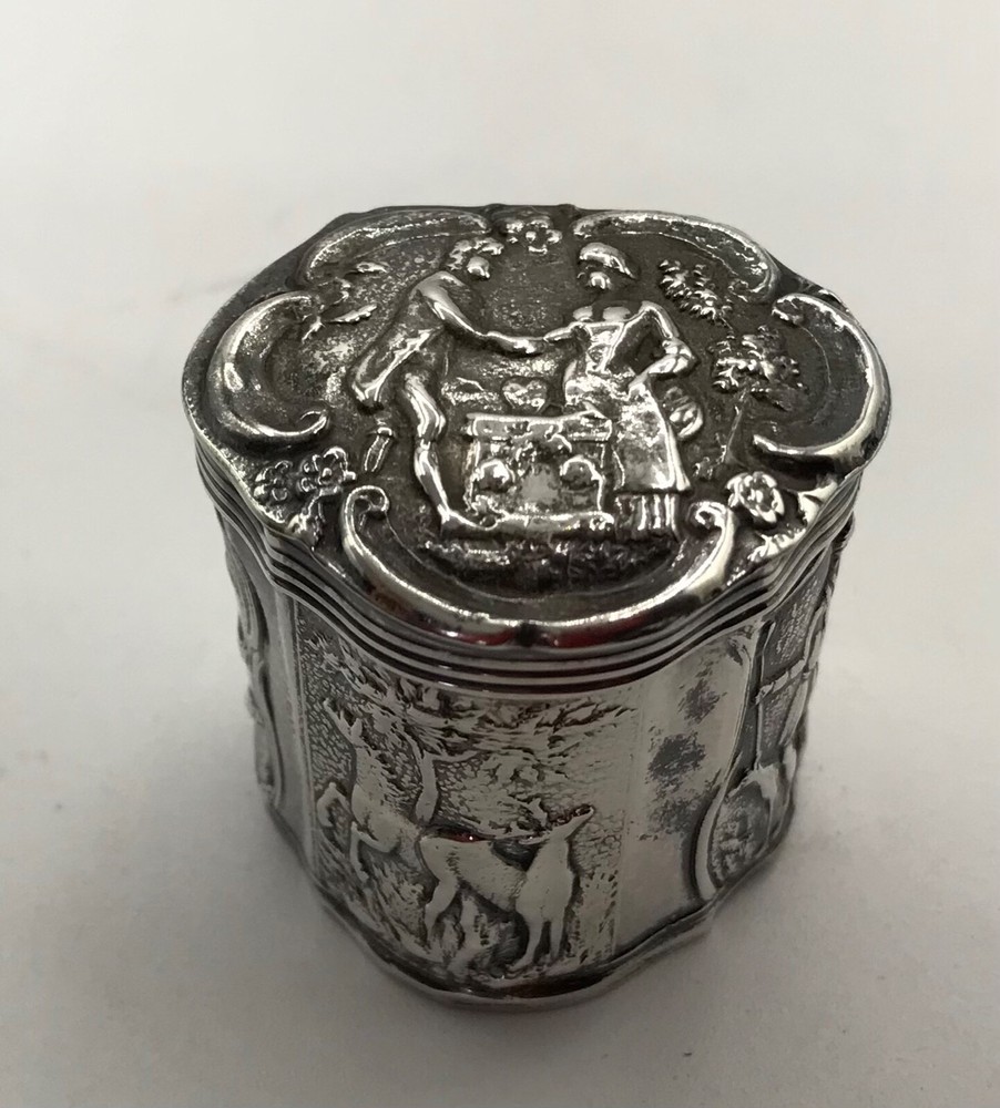 ANTIQUE DUTCH STERLING PILL BOX