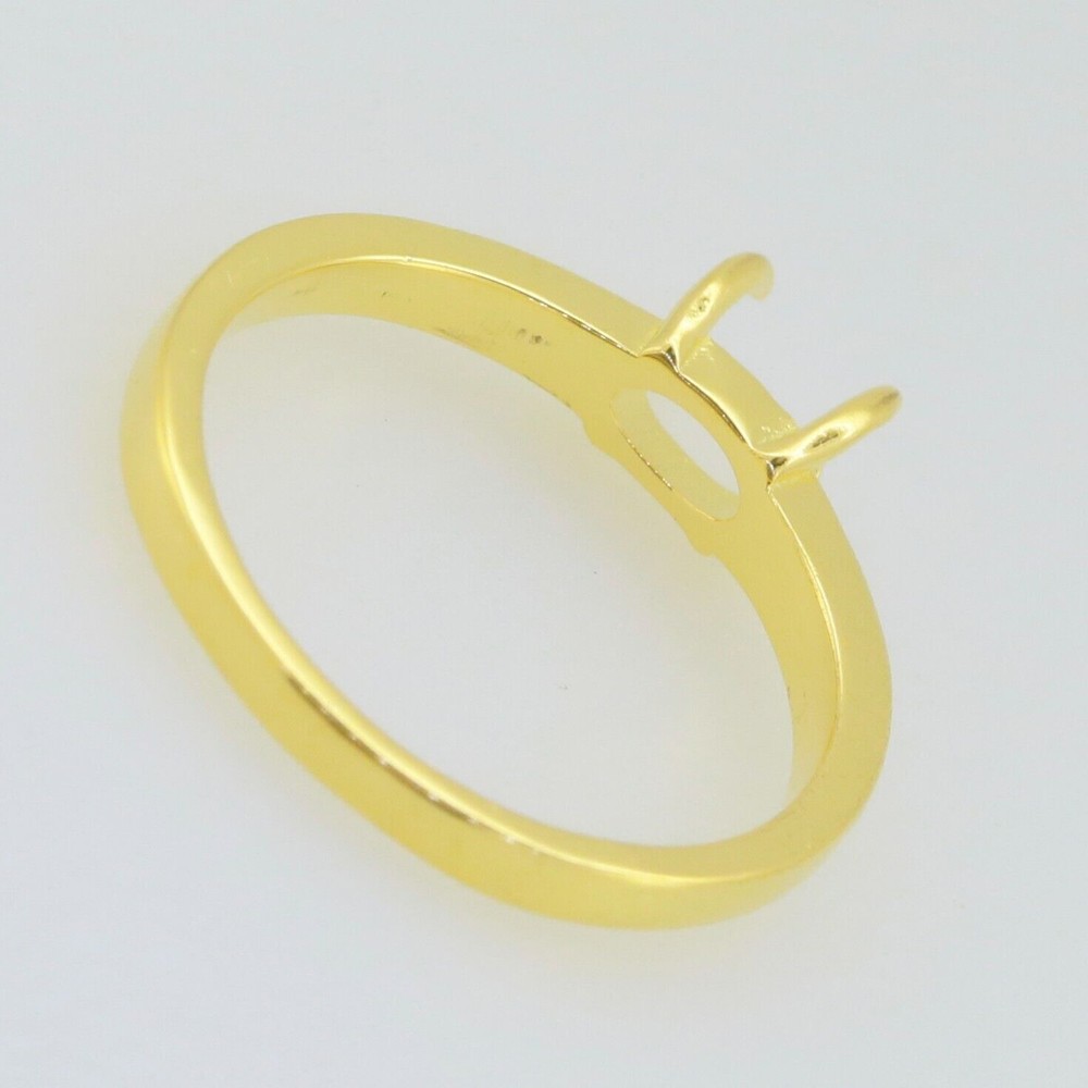 Sterling Silver Semi Mount Ring Setting Cab Oval OV 5x3mm