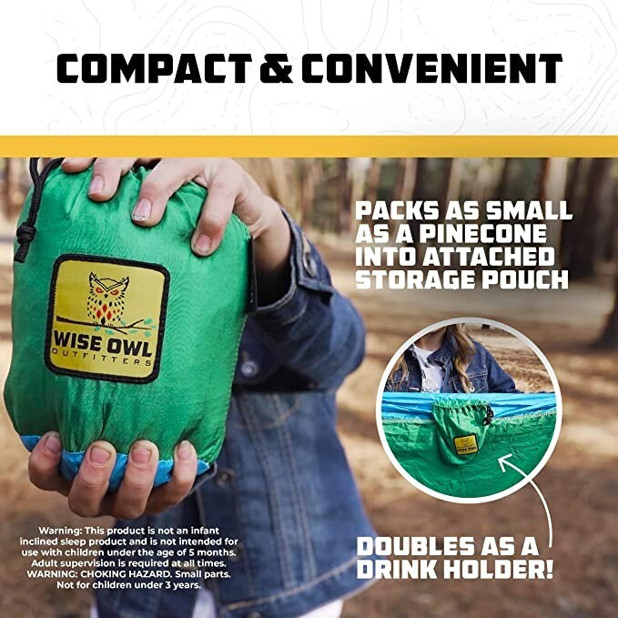 Wise Owl Outfitters Kids Hammock - Small Camping Hammock