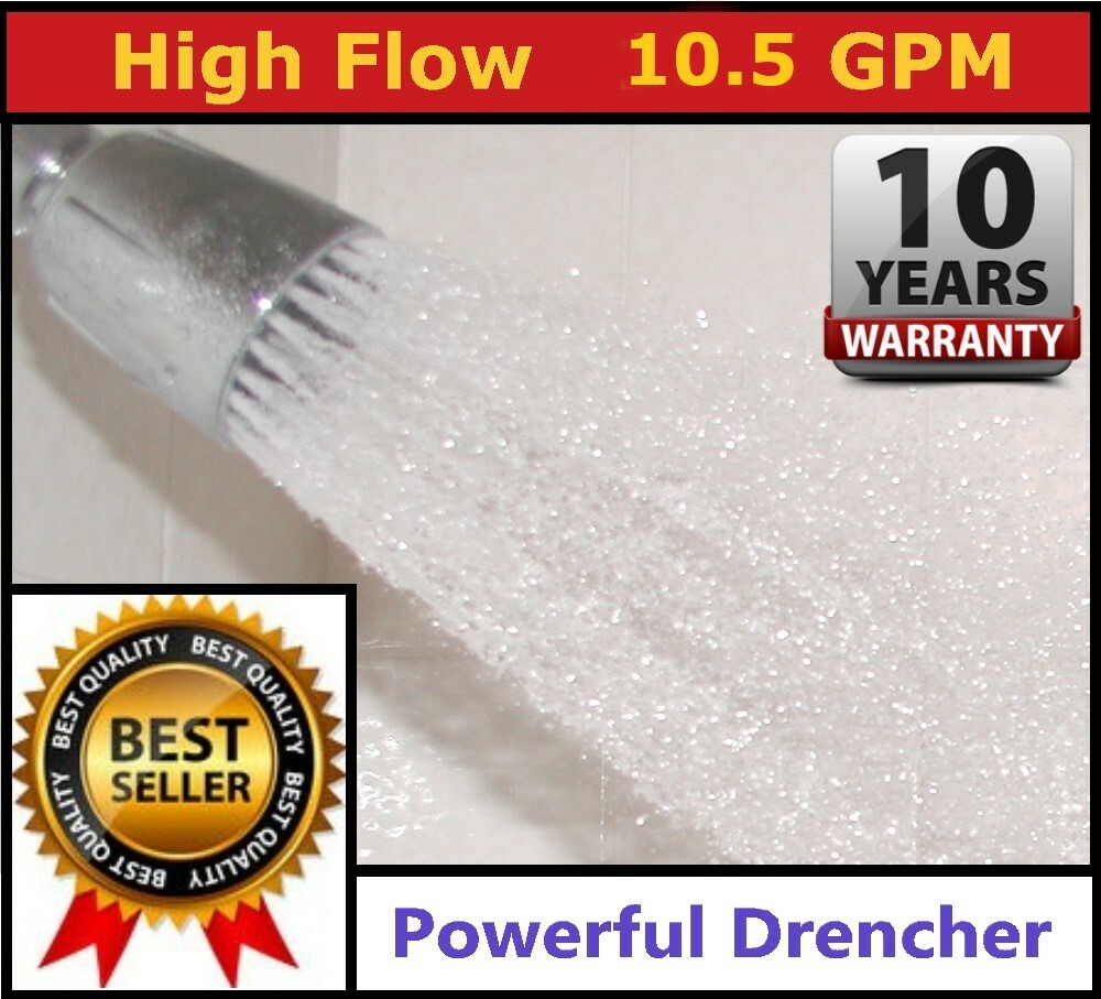 The Super Drencher 10.5 GPM "High Flow" High Pressure Shower Head *Top Seller*