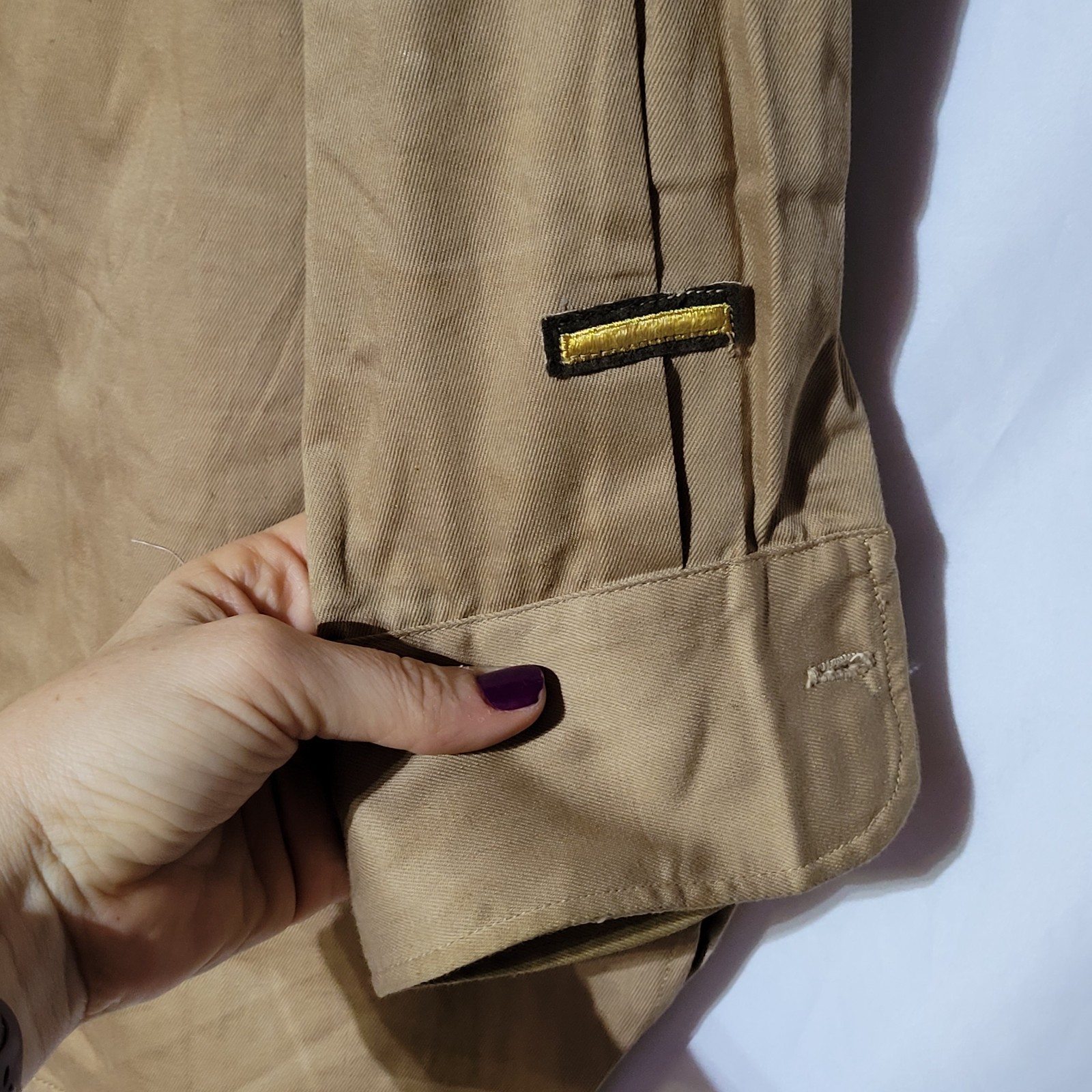 WWII US Army Uniform Shirt 15/33 LS w/ 1st Infantry & Ozark Division