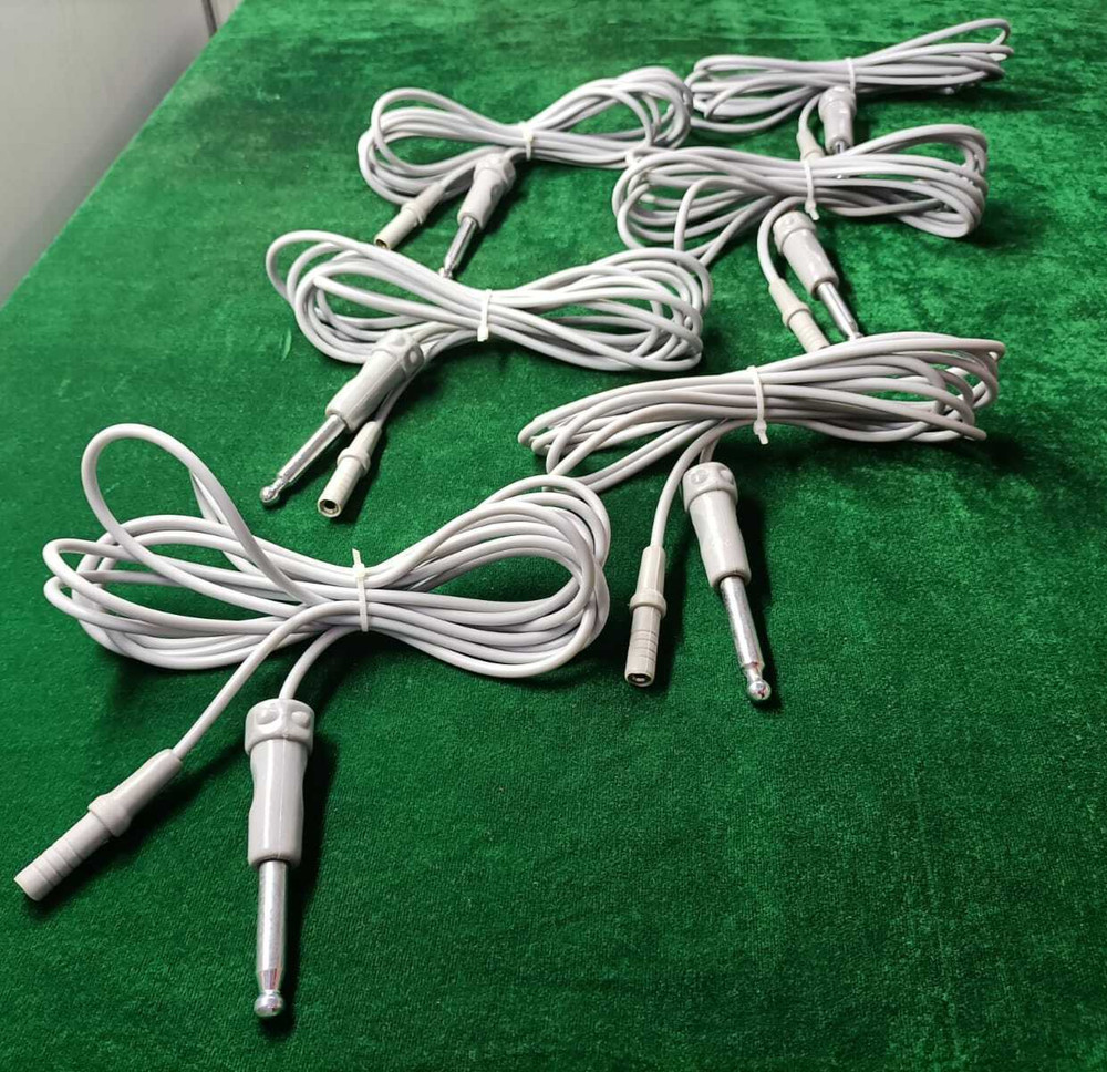 6pc Laparoscopic Monopolar Cable Cord Best Quality Reusable Surgical Instruments