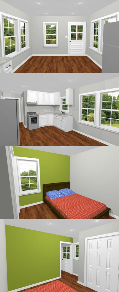 12x32 House -- 461 sq ft -- PDF Floor Plan -- Model 6A