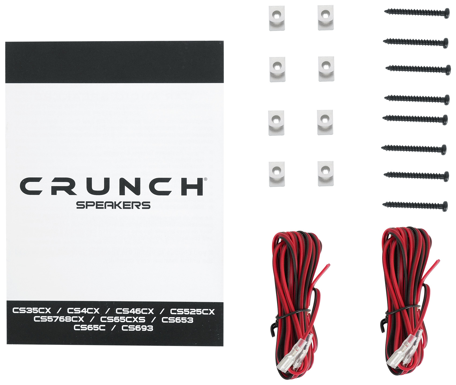 (4) Crunch CS65CXS 6.5" Car Audio Shallow Mount Speakers 300 Watts Max 2-Way