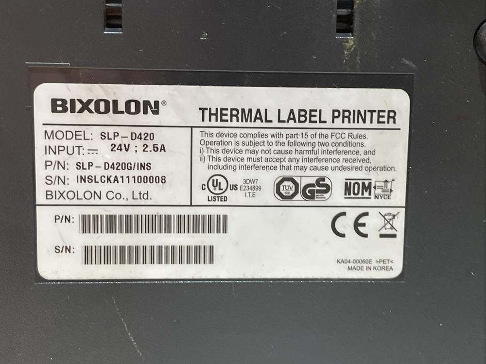 Bixolon SLP-D420 Direct Thermal Label Barcode Printer USB Ethernet