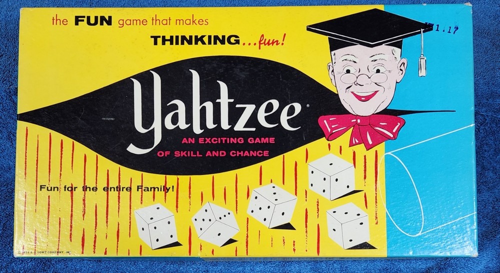 GAME-YAHTZEE, #950, E.S. LOWE (c)1956,