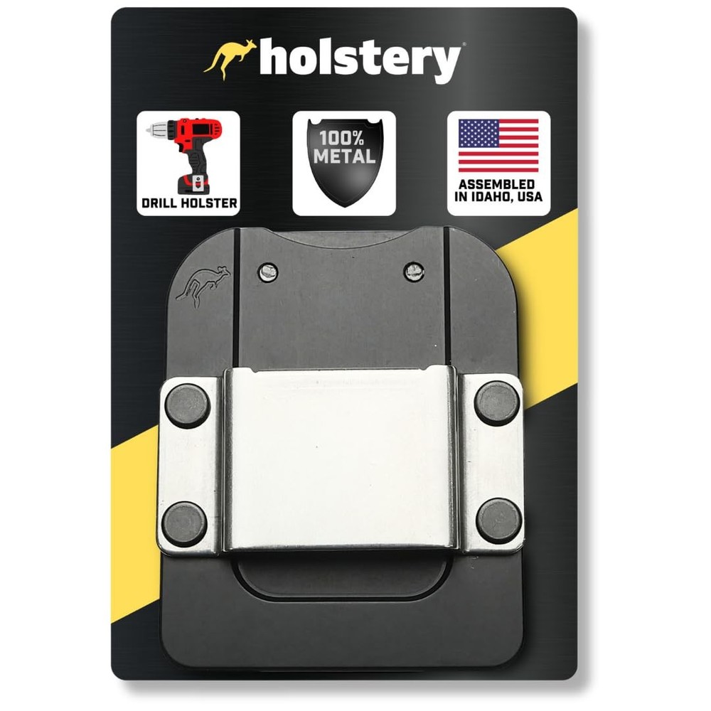 Holstery DriverMaster PRO | Clip-On Tool Belt Drill Holder - Simple Black