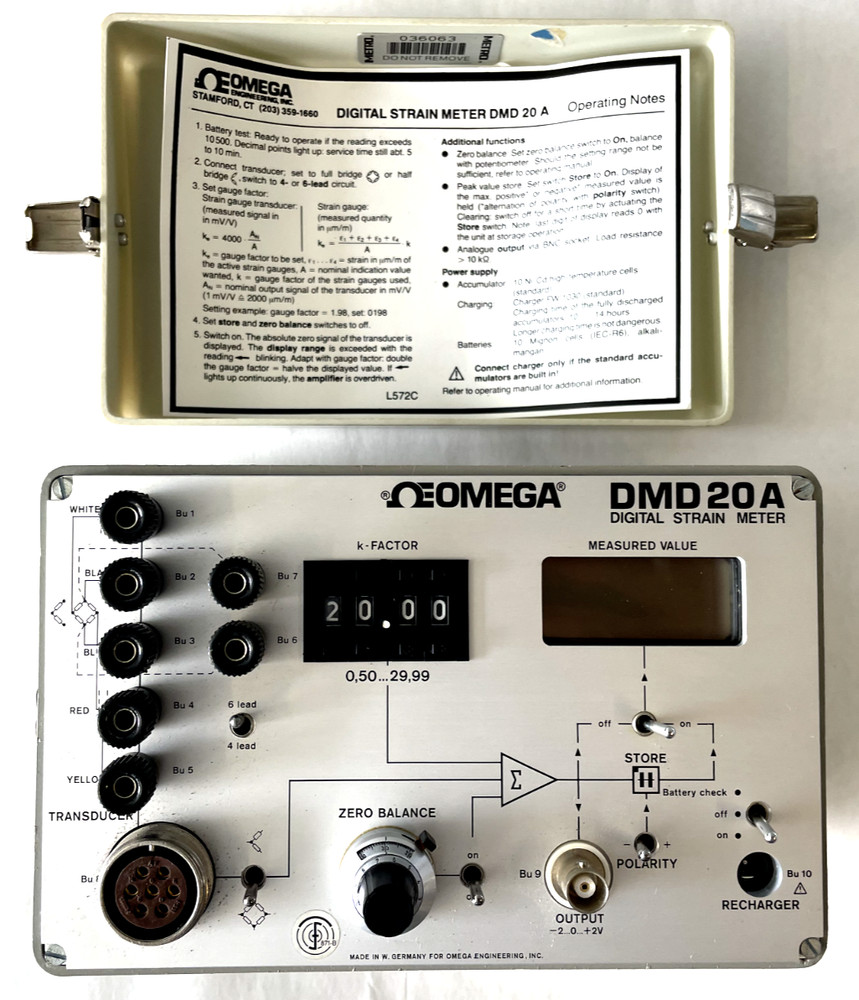 OMEGA DMD 20A 20 A Digital Strain Meter