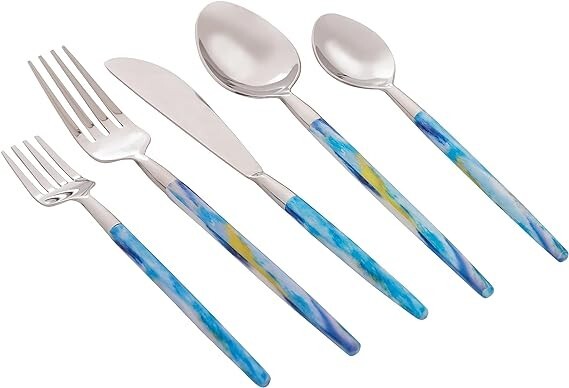 BLUE Print Cutlery Set