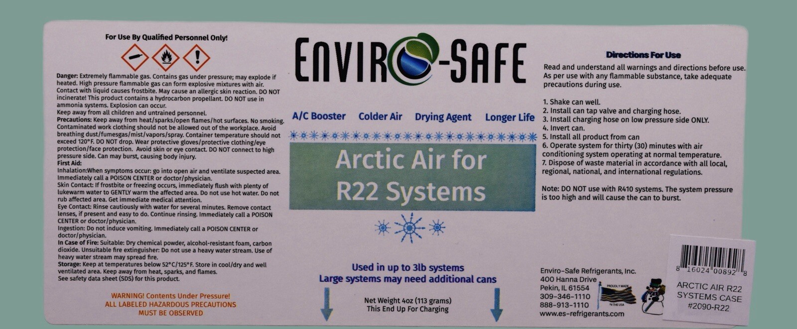 Arctic Air for R22 Systems | EnviroSafe AC Support | 3 cans