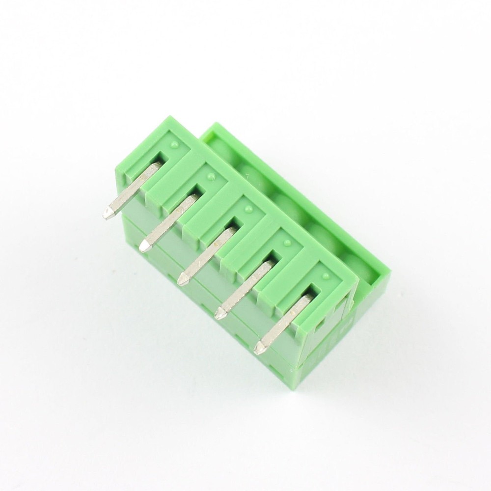 5Pcs 5.08mm 5 Pin Right Angle Screw Terminal Block Pluggable Plug Connector