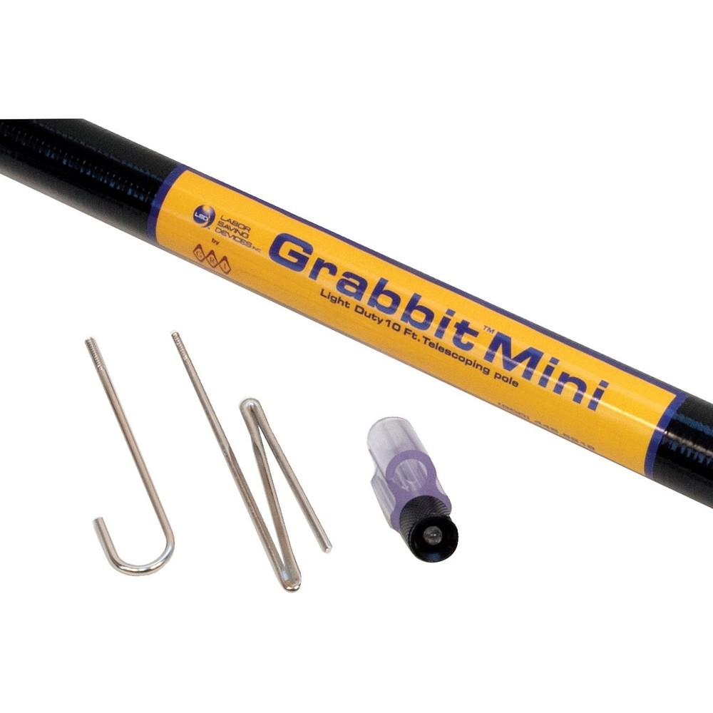Labor Saving Devices 82-110 Grabbit Mini Telescoping Pole with Z-Tip & J-Tip, 10