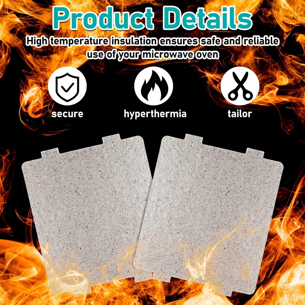 2 Pcs Microwave Waveguide Cover, Universal Mica Sheet Waveguide Cover Replace...
