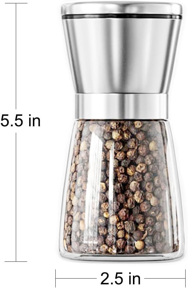 Professional Manual Grinder- Glass Pulverizer with Ceramic Core-Adjustable Ro...