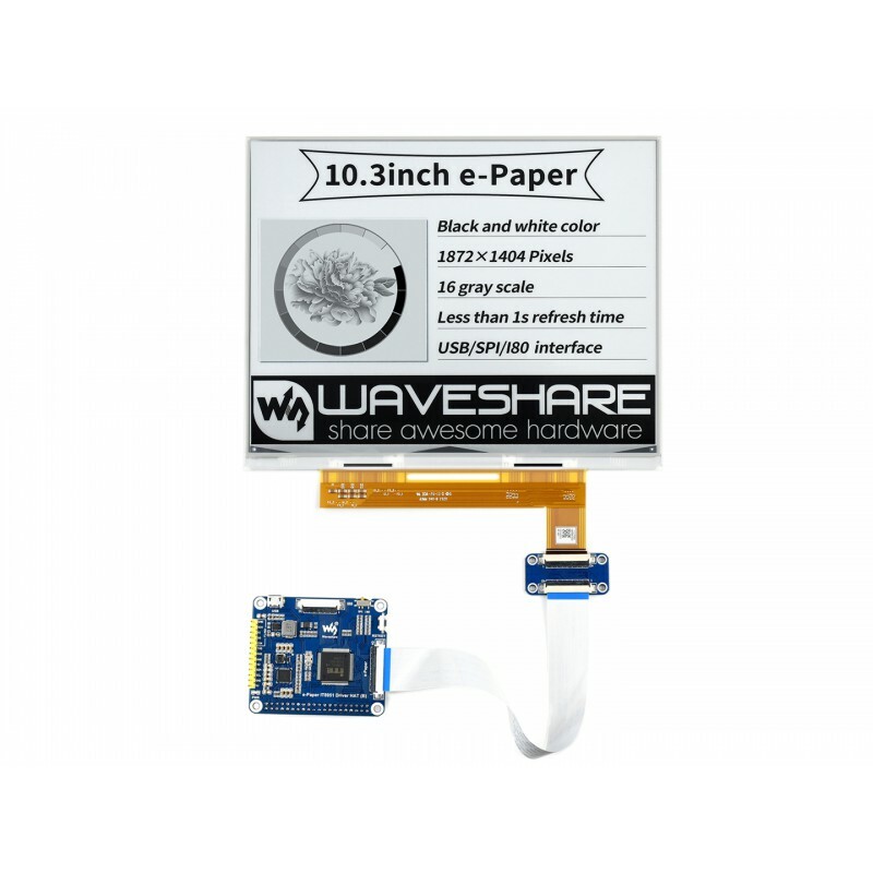 Waveshare 10.3inch E-Paper E-Ink HAT USB/SPI/I80 For Raspberry Pi 1872×1404