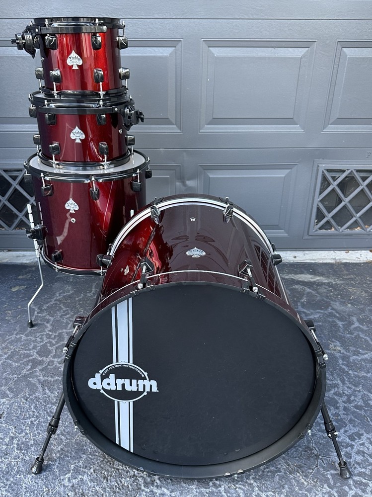ddrum Drum Set 4-piece Kit Shell Pack Diablo Red/ Black