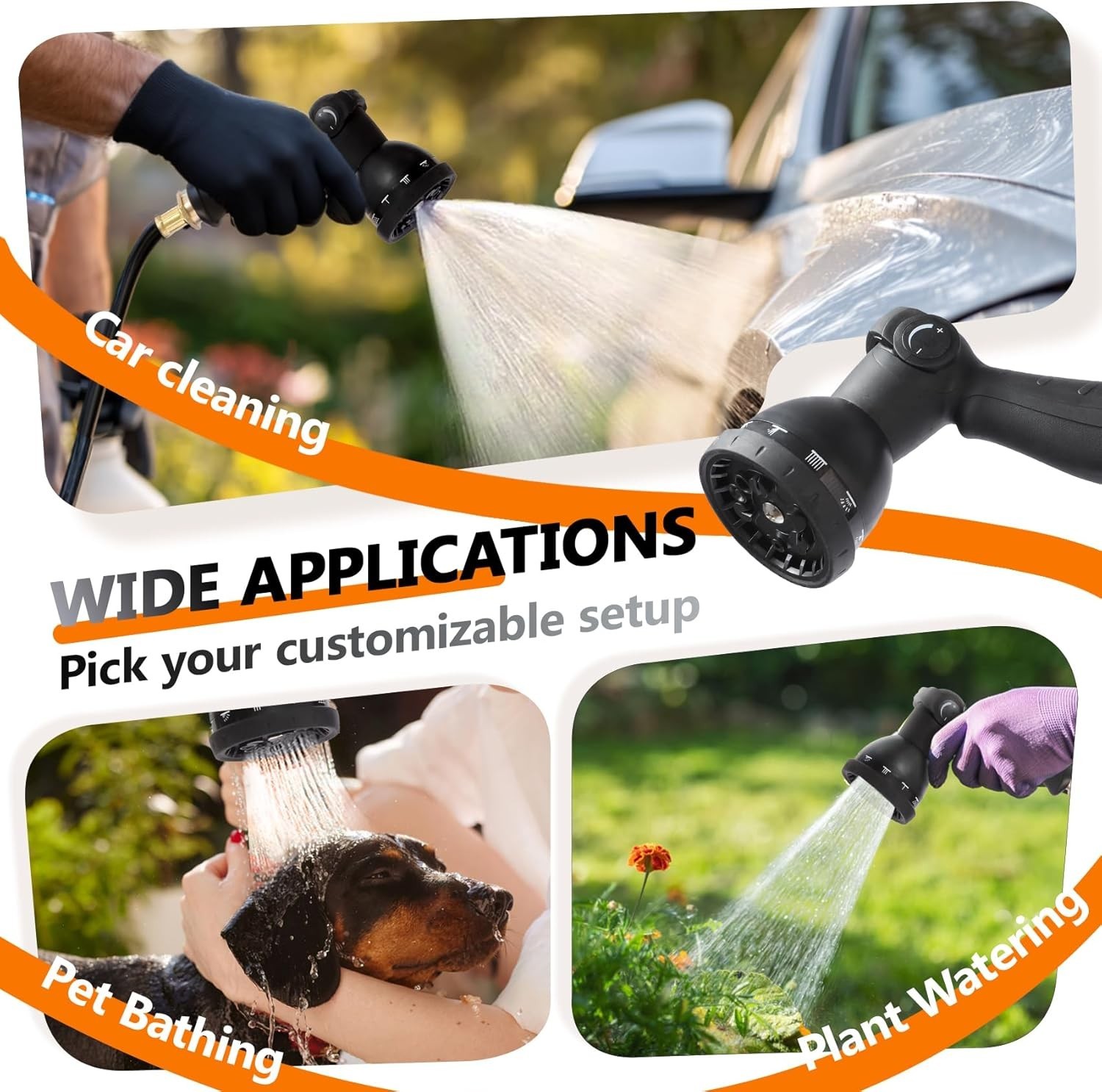 wikiwiki Retractable Garden Hose Reel 1/2 in x 100 ft, Heavy Duty Wall Mounte...