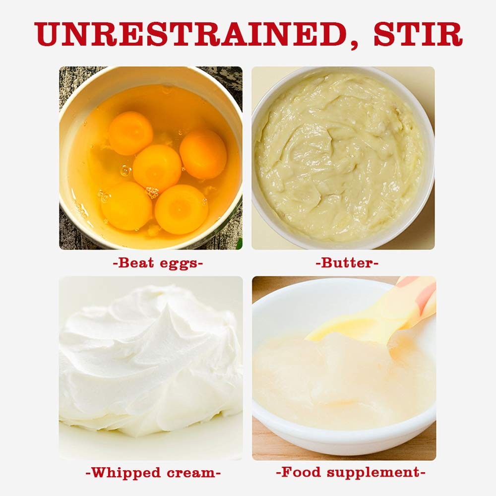 Stainless Steel Eggbeater,egg scrambler,hand mixer, Rotating Semi-Automatic E...