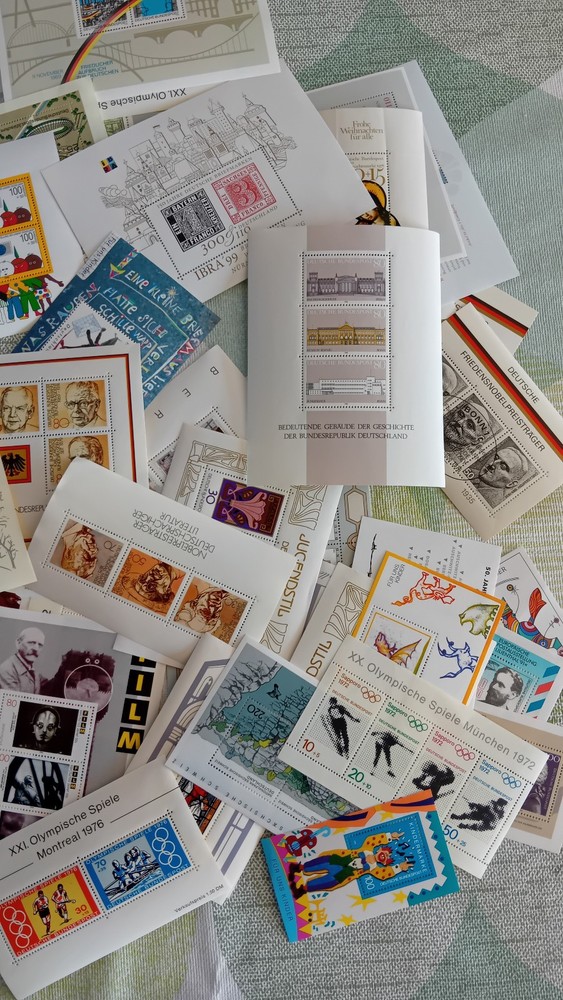 West Germany over 50 mint blocks. until approx year 2000. Almost all different.