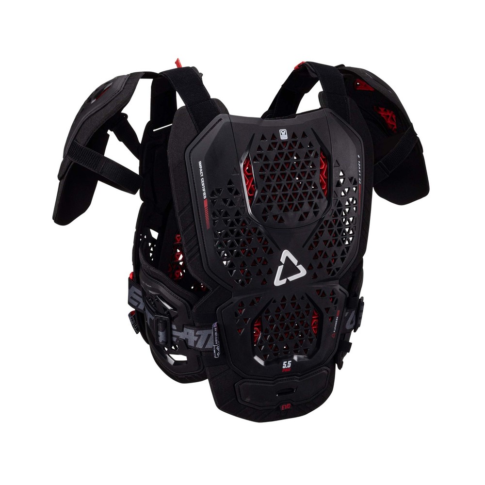 LEATT 5.5 Pro Evo Motorcycle Harness Black Red CE Certified
