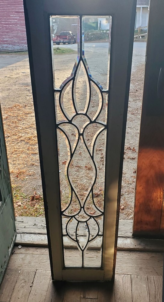 ANTIQUE BEVELED GLASS WINDOW
