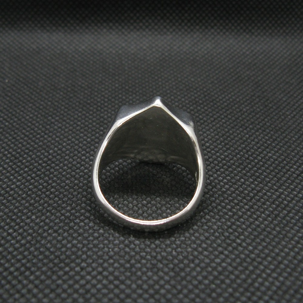 Sterling Silver Men Signet Ring Fleur De Lys Solid Genuine Hallmarked 925