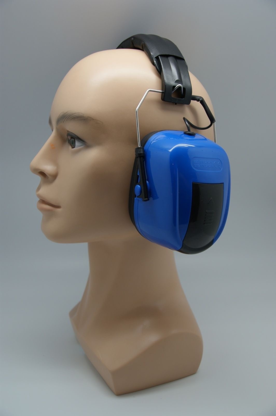 FM Stereo Headphone Hearing Protector Earmuffs Mowing Work Blue Garden