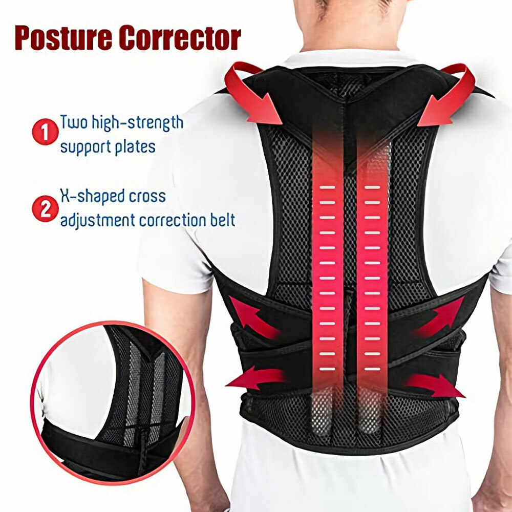 Adjustable TrueFit Posture Corrector For Support Belt Bear Back Corset FREE SHIP