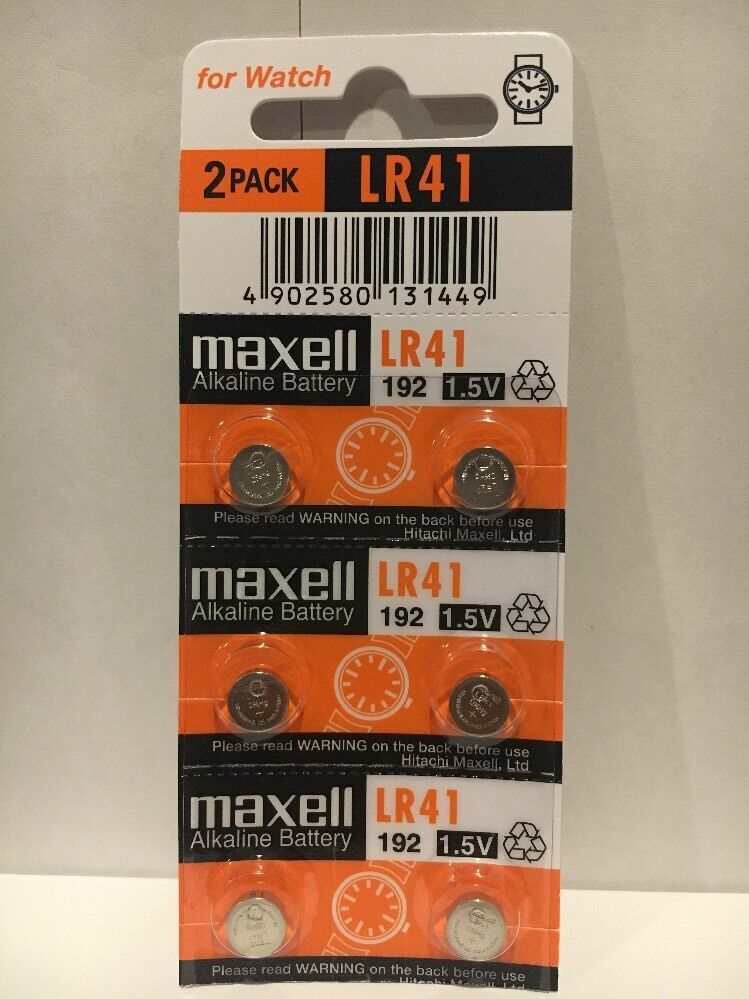 LR41 Maxell 192 (6 piece) LR41 AG3 392A 192 SR41 LR736 392 Alkaline Battery