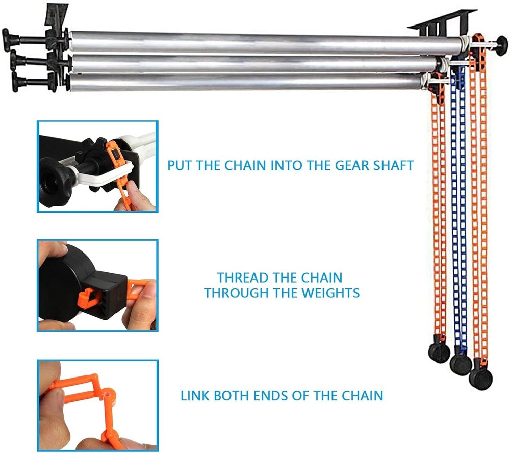 Photography Backdrop Wall Mount 3 Roller Support System