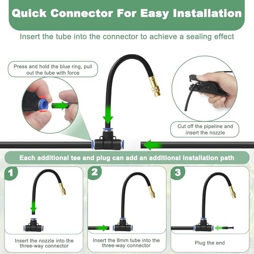 360° Adjustable Drip Irrigation System Kit Automatic Garden Watering 32.8FT