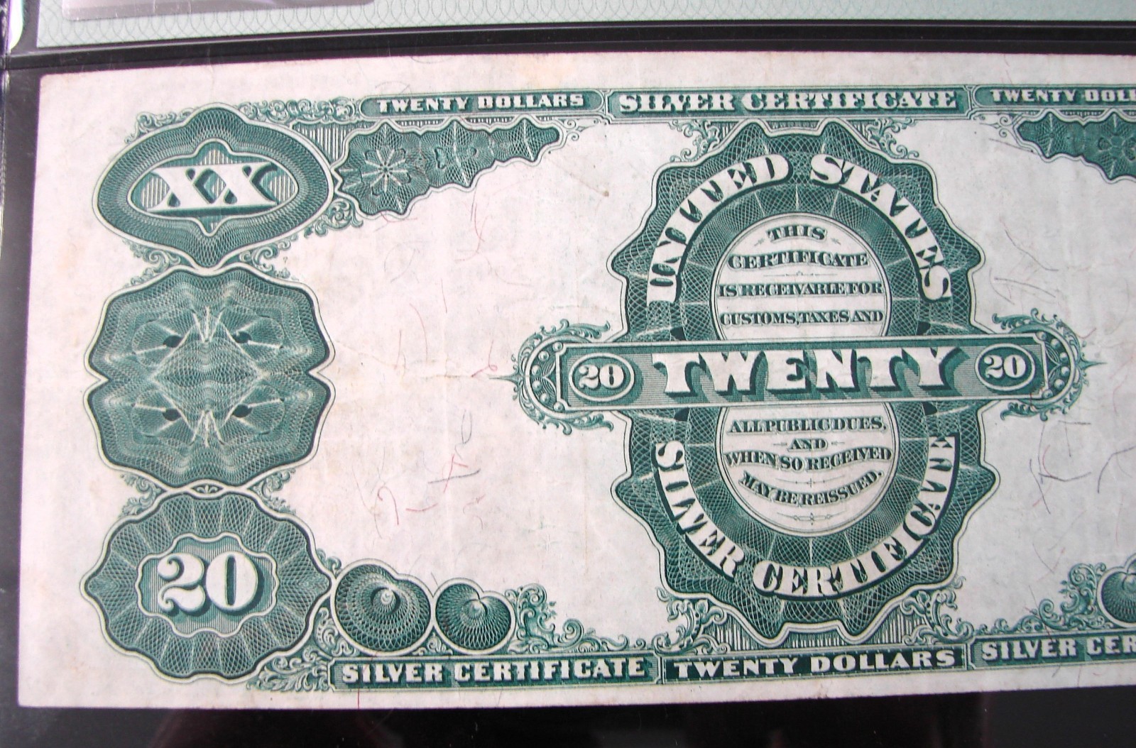 *1891 $20.00 SILVER CERTIFICATE Fr#318 TILLMAN/MORGAN "SCARCE NOTE" - 30 PMG*