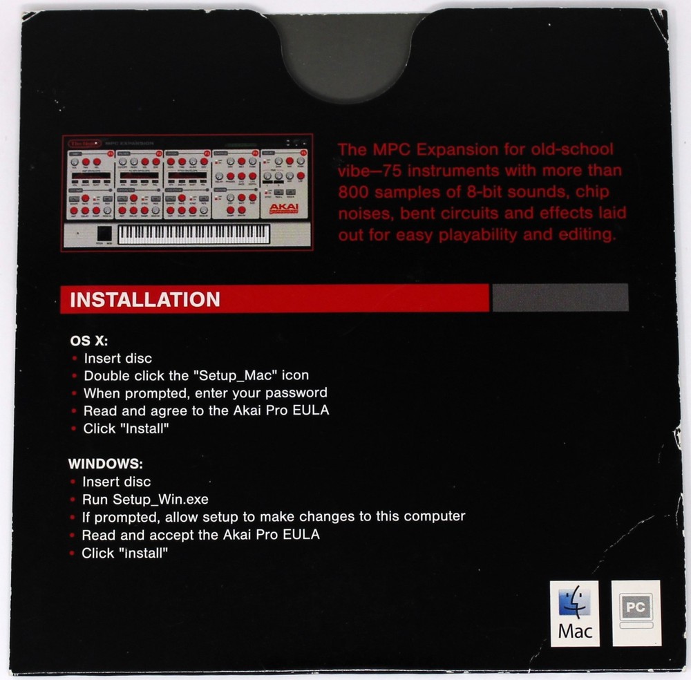 Akai Professional The Noise MPC Expansion Akai Format Sample Library Sampling CD