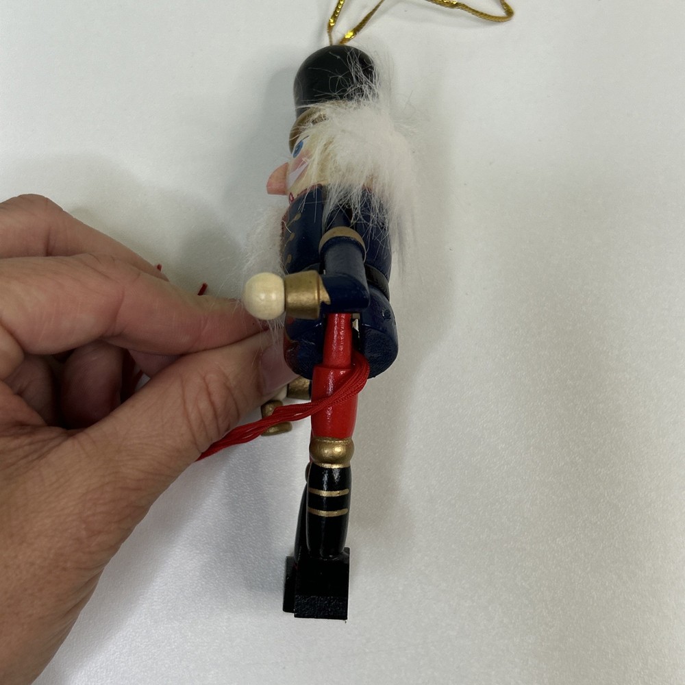 Pull String Nutcracker With Sword Ornament