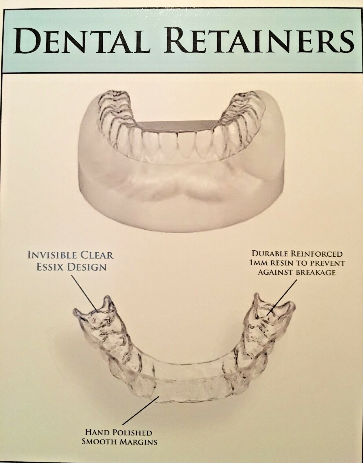 Custom Dental Retainer Set - THICKER TYPE-1.5mm - Double layered- USA Dental Lab