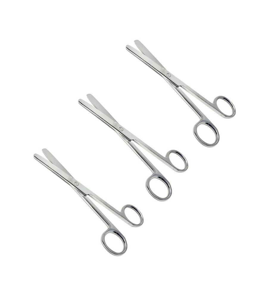 3 PC Operating Scissors  5.5" Straight Tip Blunt Blunt Surgical Instruments